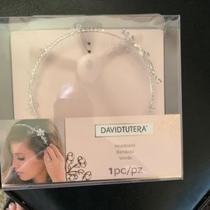 David Tutera™ Floral Rhinestone Headband, Silver